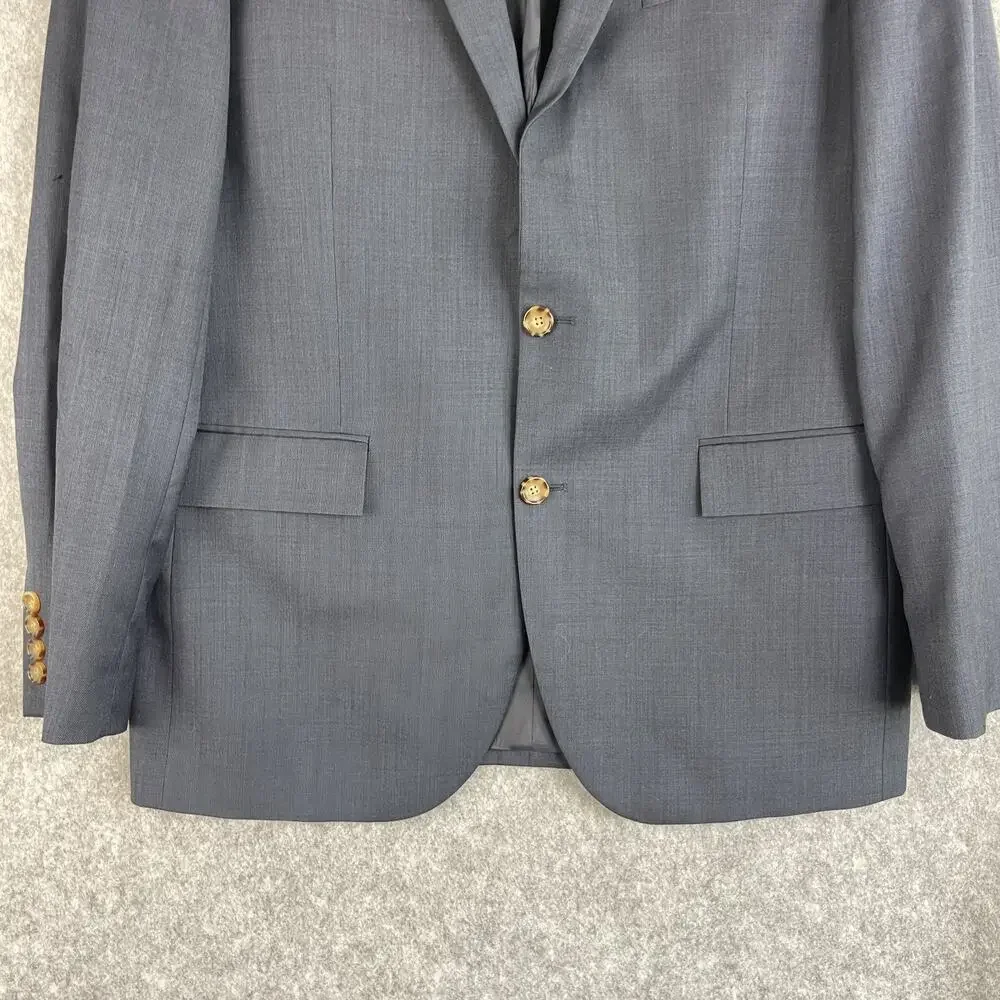 J Crew‎ Thompson Blazer Sport Coat Mens 42L Blue Wool 2 Button Preppy Career